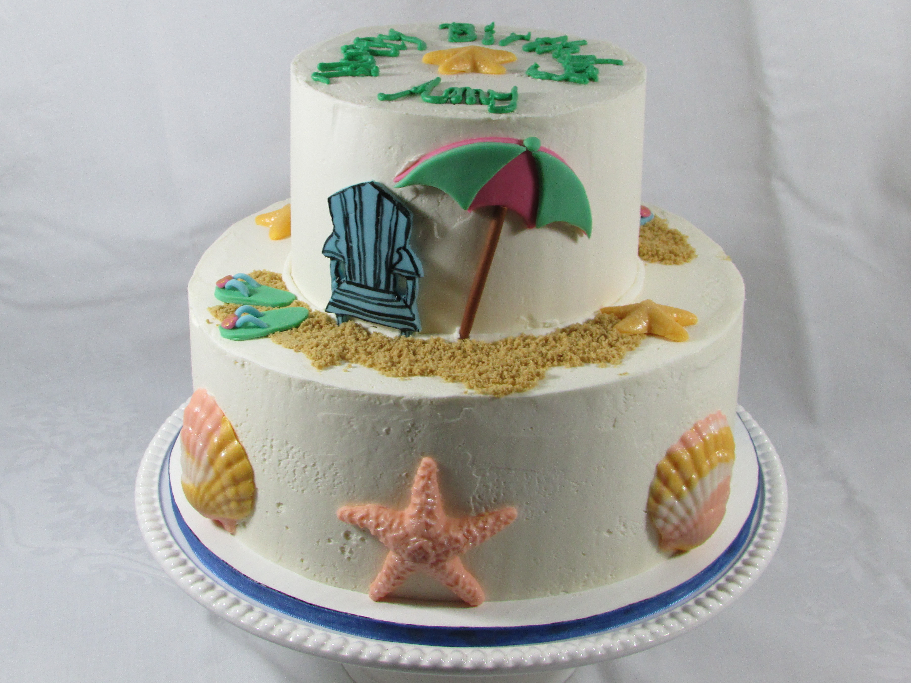 Beach Birthday Cake